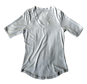 Womens Modal-blend Shirt in Dove Grey