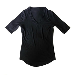 Open image in slideshow, Womens Modal-blend Shirt in Black
